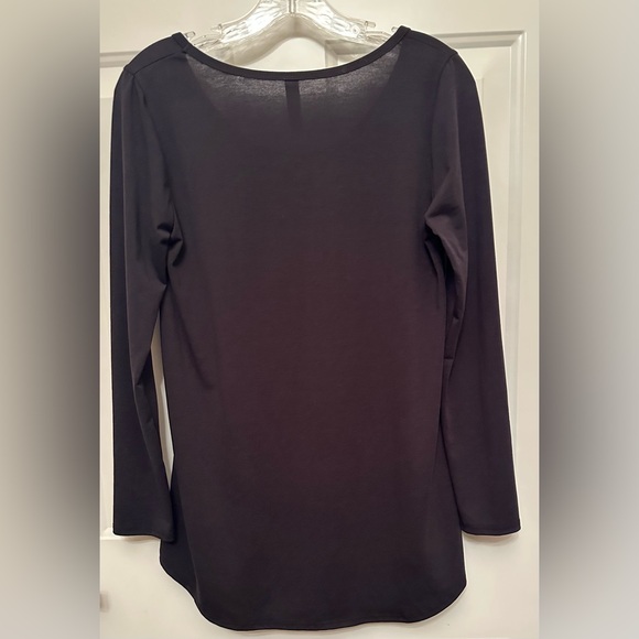 LuLaRoe Women’s Black Long Sleeve Scoop Neck Top Stretchy Casual Size Small - Picture 4 of 5
